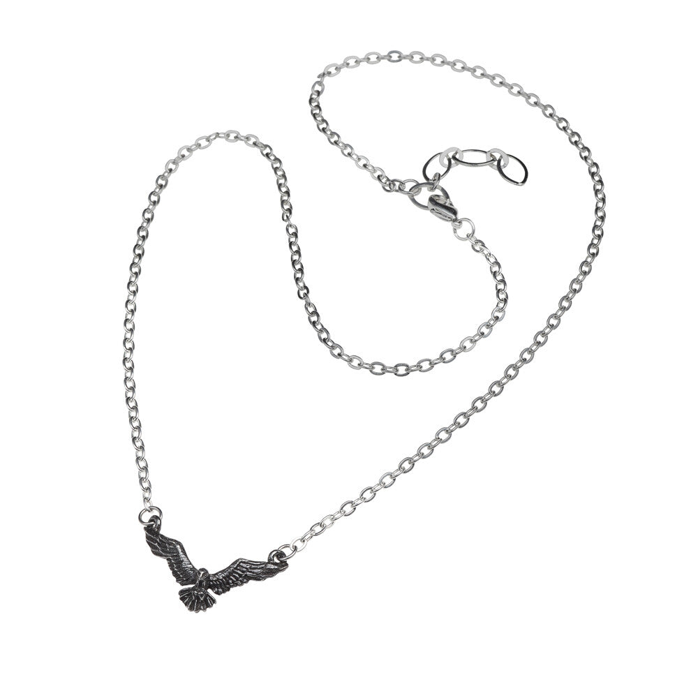 Alchemy Gothic Ravenette Pendant Flying Raven P876