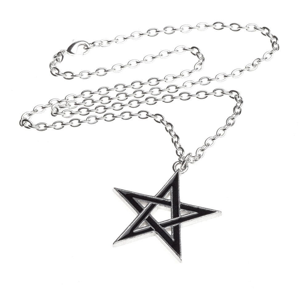 Alchemy Gothic Black Star Protective Wiccan Pentagram P775