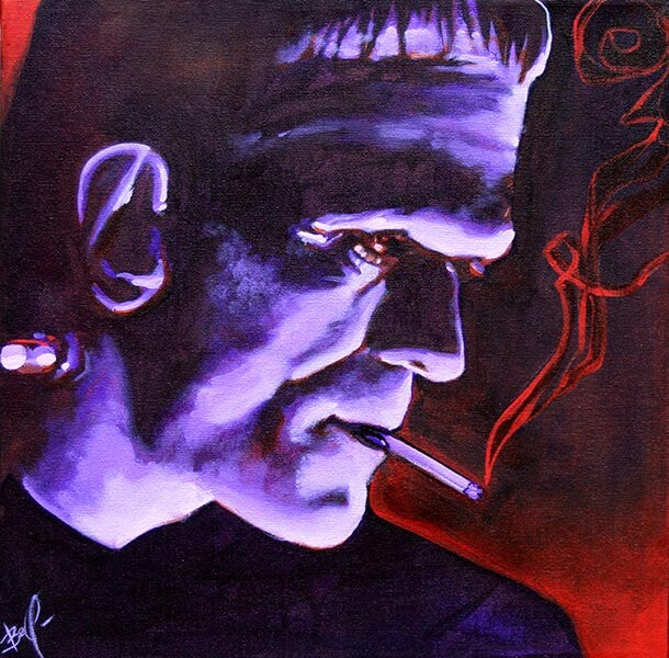 Lowbrow Art Franky Canvas Giclee Print by Mike Bell 5 Sizes