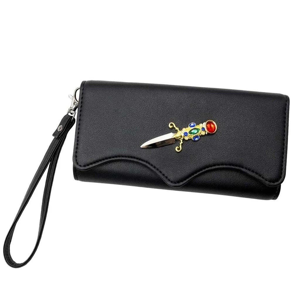 Kreepsville 666 Elvira Golden Jeweled Dagger Trifold Wallet