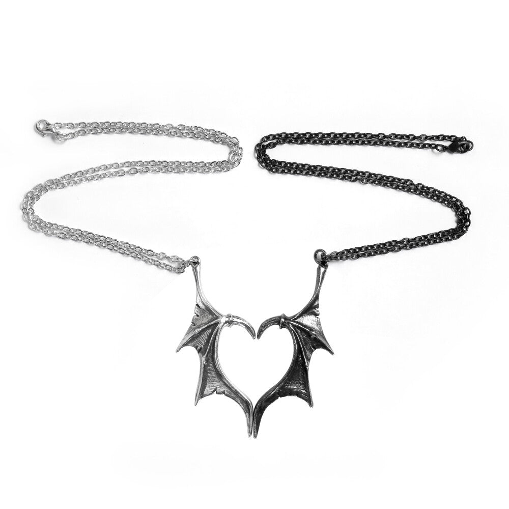 Alchemy Gothic Darkling Heart Pendant 2 in 1 Necklaces P851