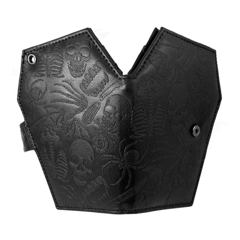 Kreepsville 666 Halloween Icons Coffin Black Bi-Fold Wallet
