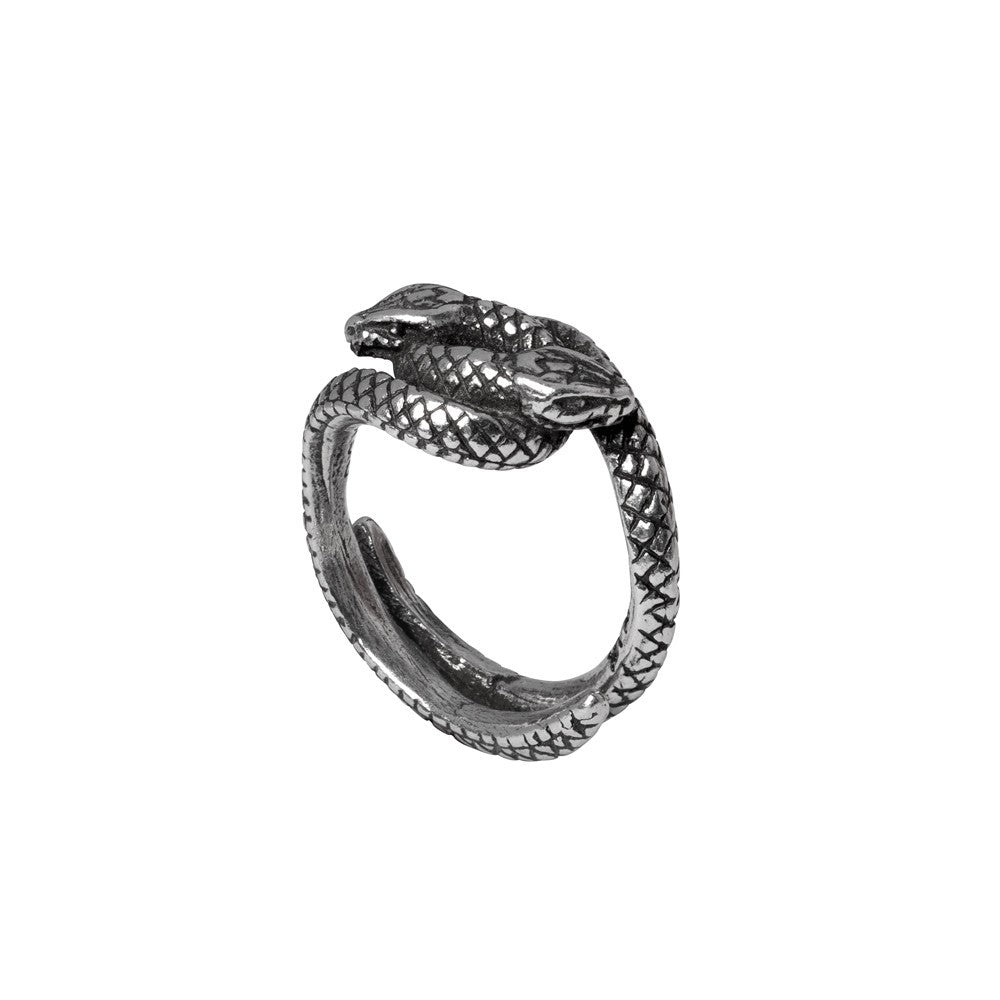 Alchemy Gothic Consprimus Double Snakes Ring R259