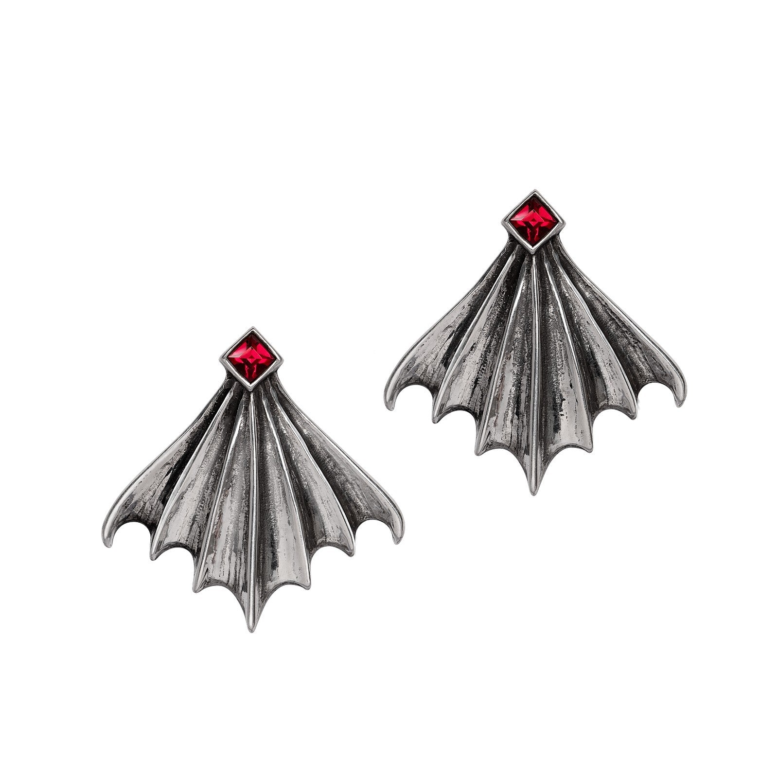 Alchemy Gothic Nighttime Large Bat Wings Earrings E484