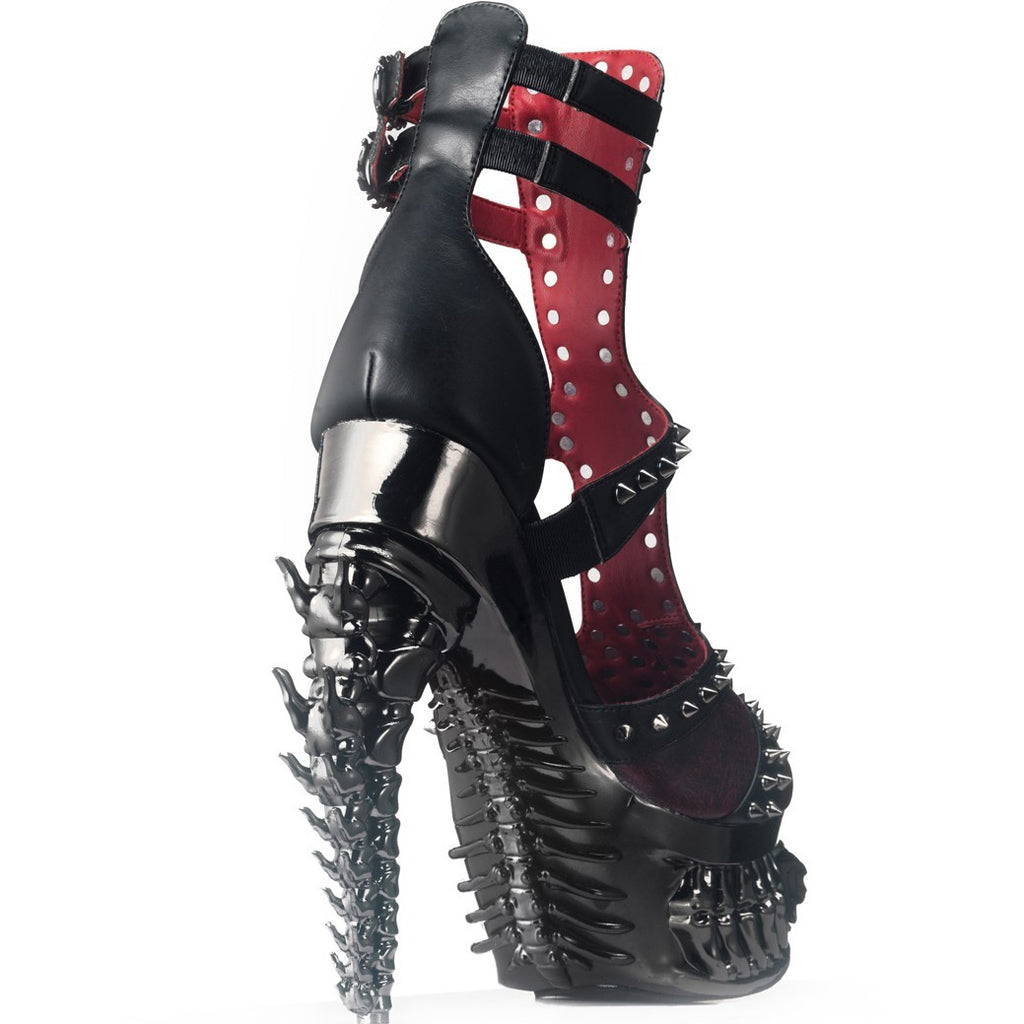 Hades ARKHANE Black Studded Strappy Sandal 5" Heel