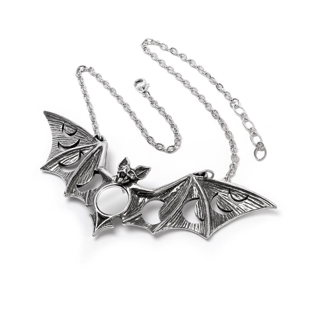 Alchemy Gothic Lunaeca Bat Necklace P922