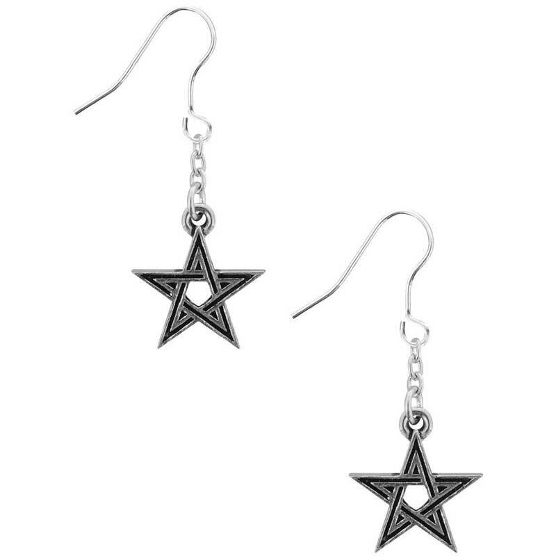 Star-shaped earrings on a white background