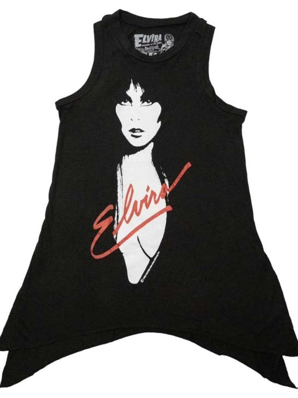 Kreepsville 666 Elvira 1983 Shark Bite Hem Black Tank Top
