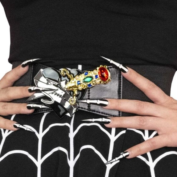 Kreepsville 666 Elvira Dagger Buckle Elastic Waist Belt