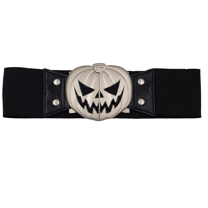 Kreepsville 666 Halloween Pumpkin Buckle Elastic Waist Belt