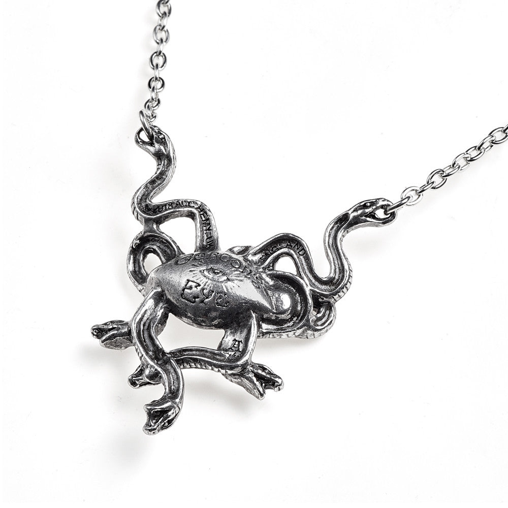 Alchemy Gothic Gorgons Green Eye Stheno Necklace P847