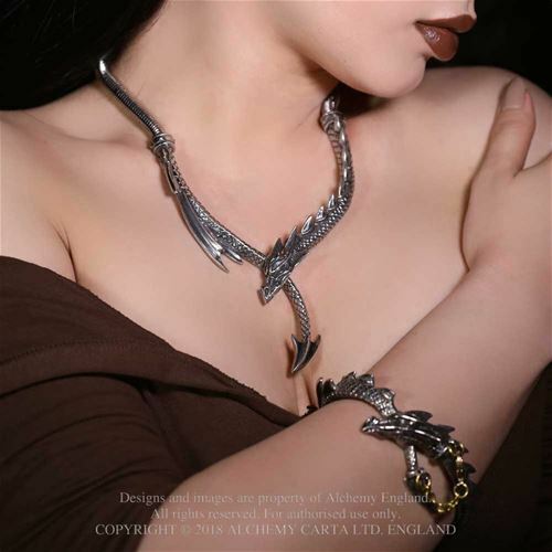 Alchemy Gothic Dragons Lure Bangle Bracelet A124
