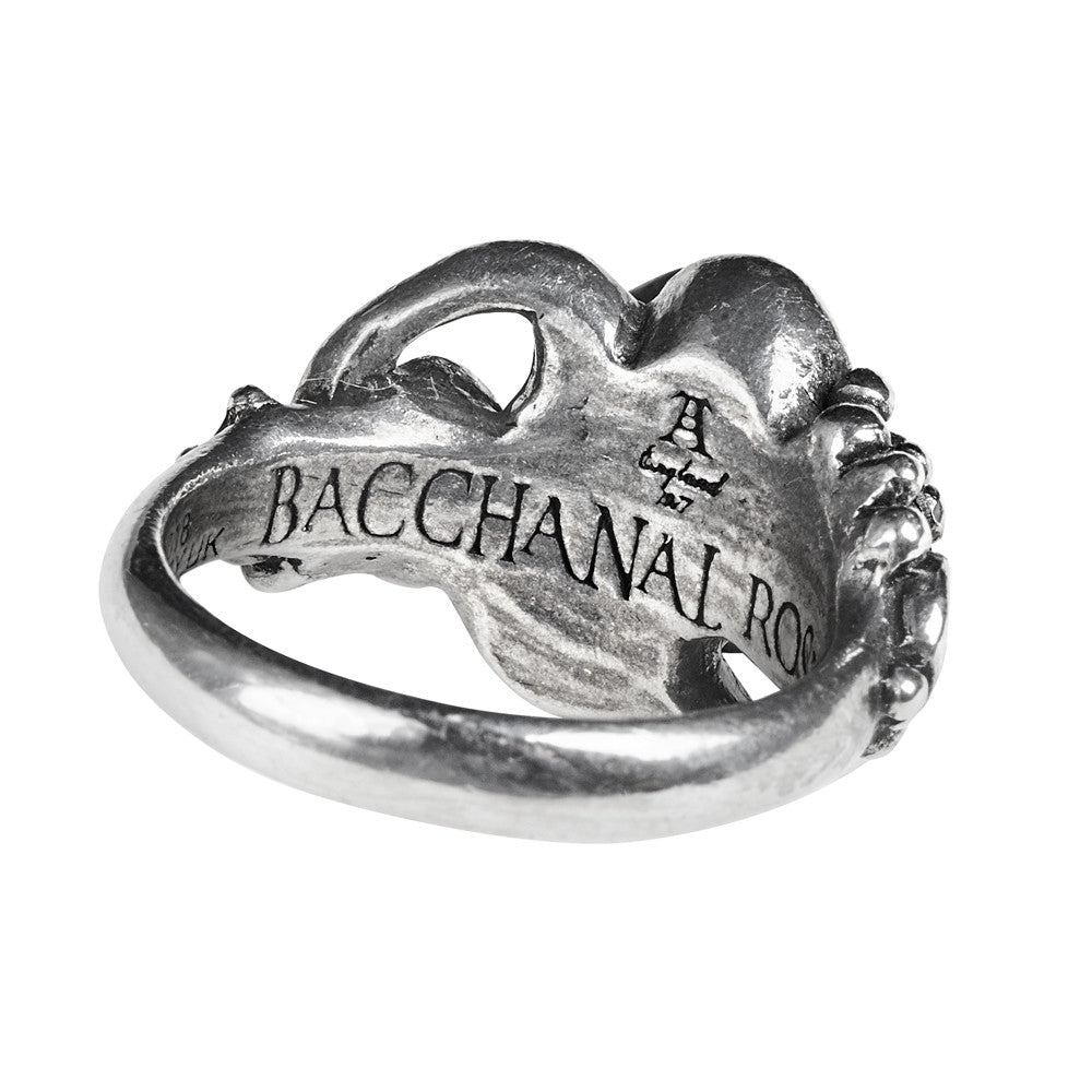 Alchemy Gothic Dionysus Bacchanal Black Rose Ring R223