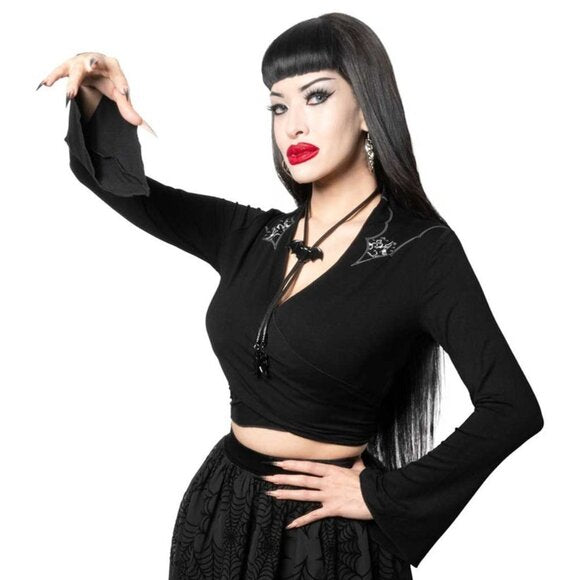 Kreepsville 666 Nighttime Cemetary LS Tie Top