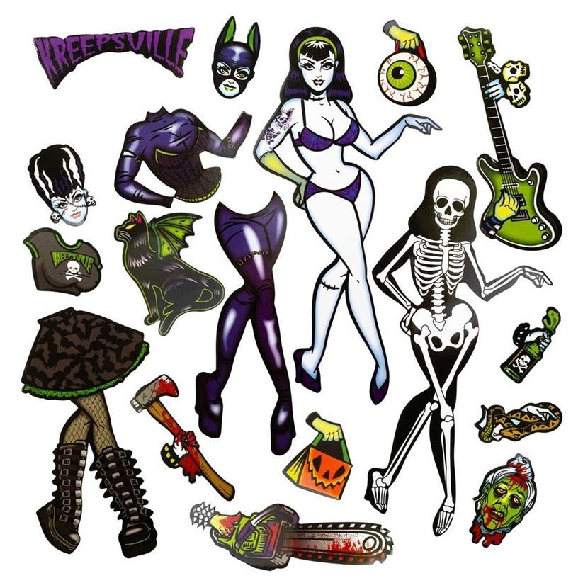 Kreepsville 666 Ghoul Gal Dress Up Magnet Set