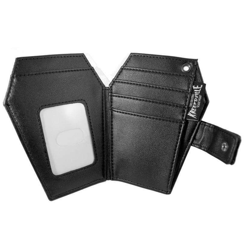 Kreepsville 666 Halloween Icons Coffin Black Bi-Fold Wallet