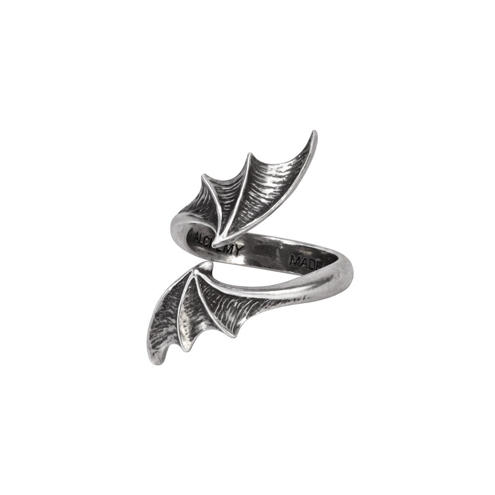 Alchemy Gothic A Night with Goethe Bat Wrap Ring R244