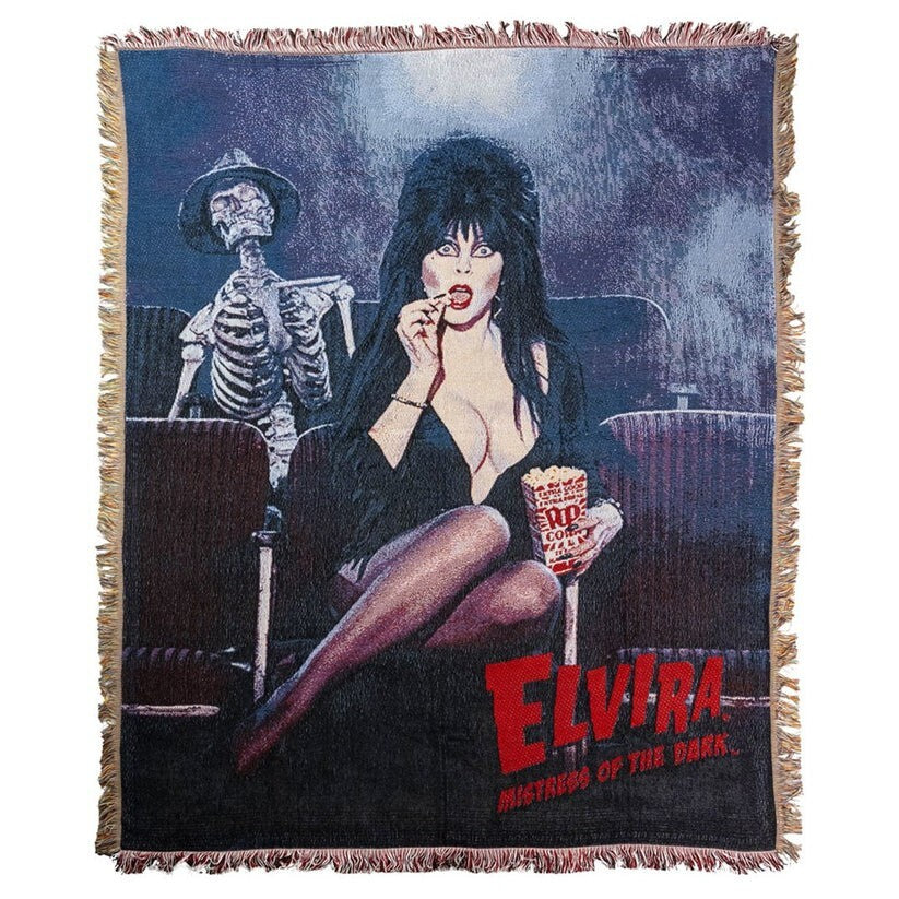 Kreepsville 666 Elvira Popcorn Soft Tapestry Throw