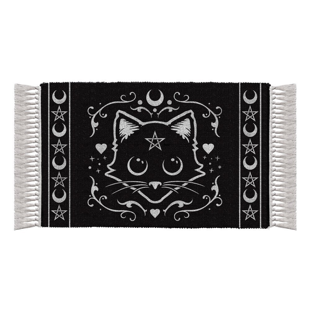 Alchemy Gothic Purrfect Kitty Cat Area Rug 38X20" RUG1