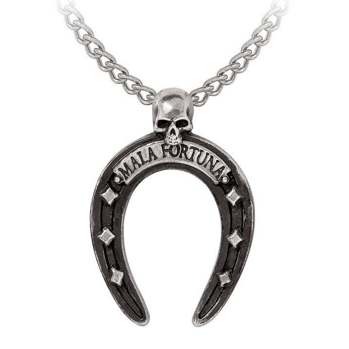 Alchemy Gothic Mala Fortuna Horseshoe Pendant P1015