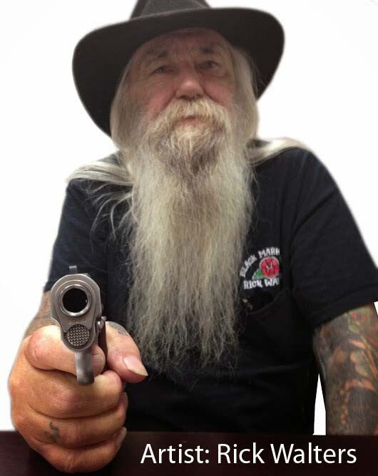 Black Market Art Rick Walters Hates You Black Tee