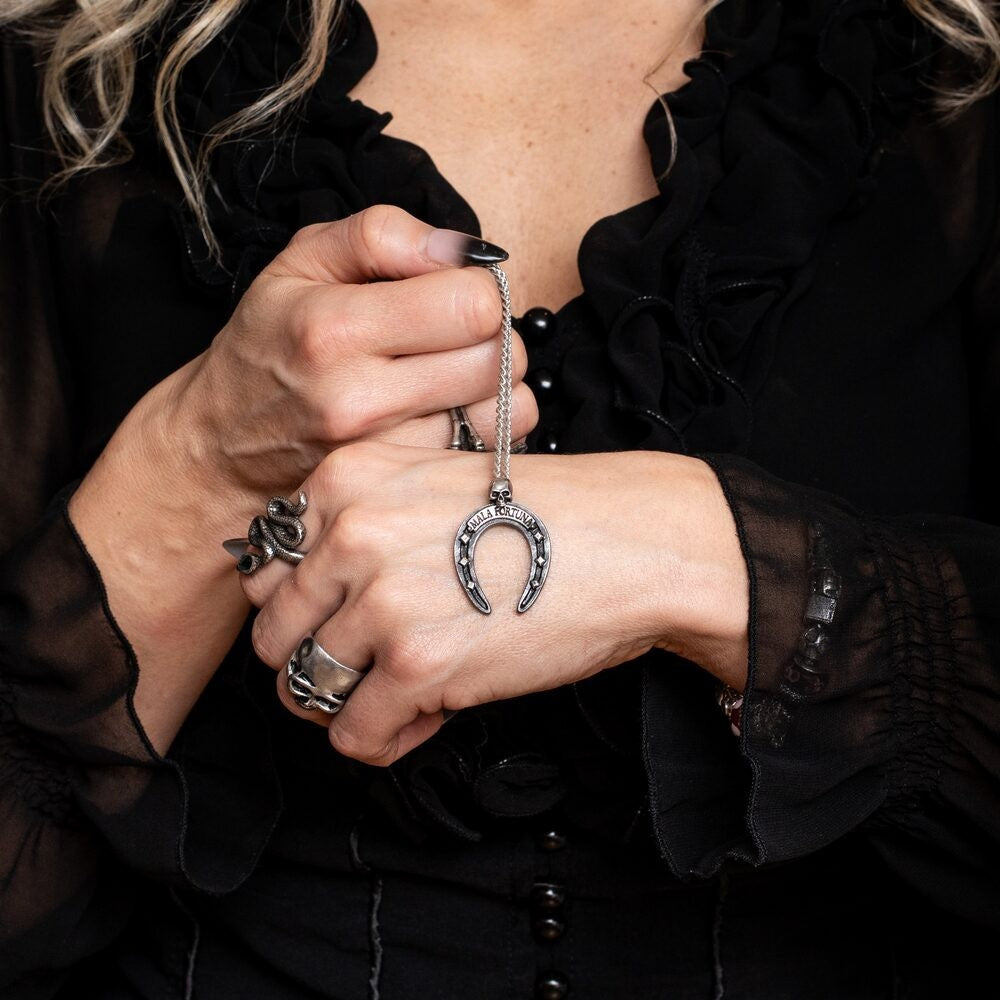Alchemy Gothic Mala Fortuna Horseshoe Pendant P1015