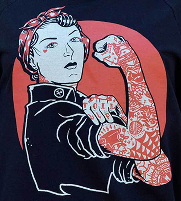 Black Market Art We Can Do It Tattooed Rosie Tee