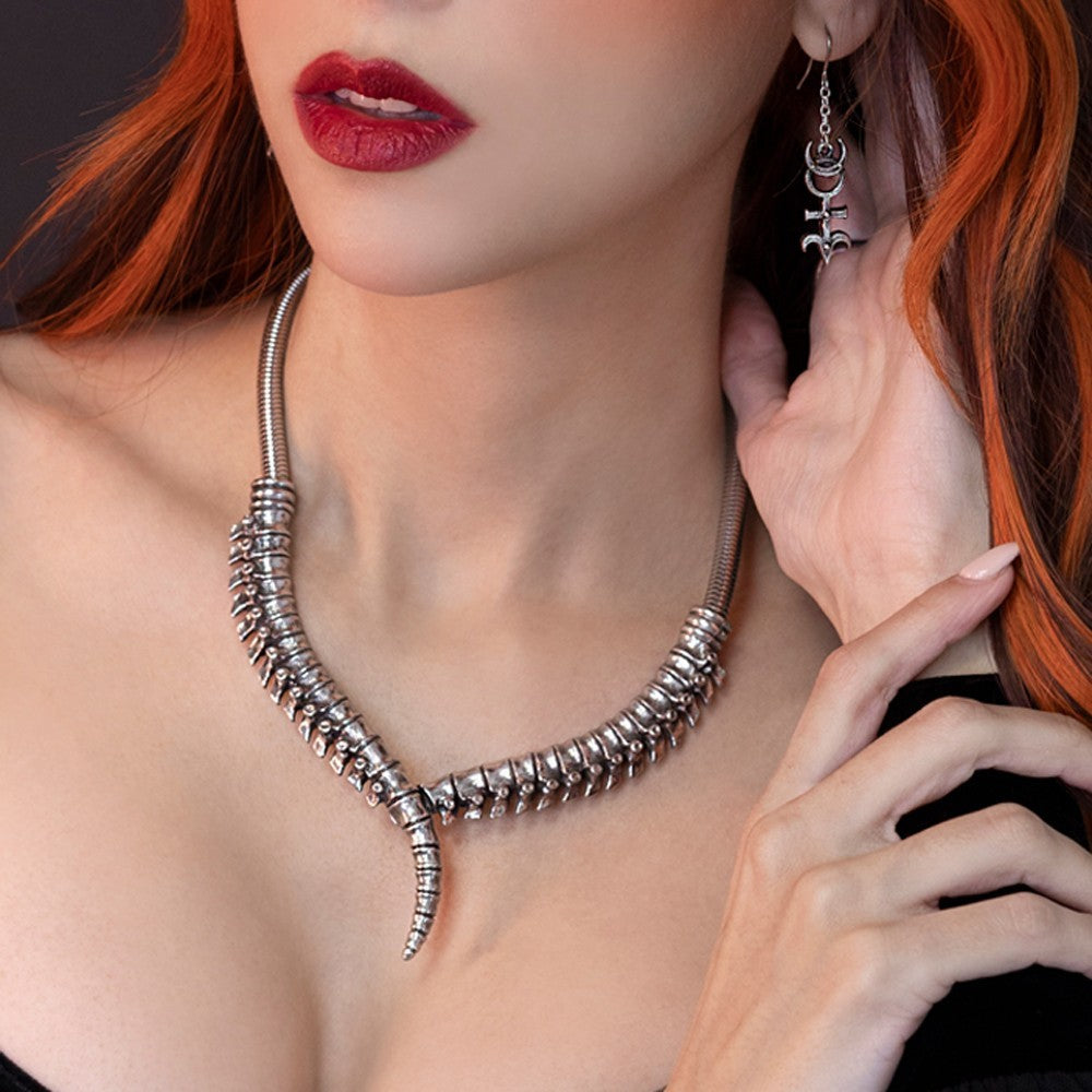 Alchemy Gothic Thoracic Spine Collar Necklace P1007