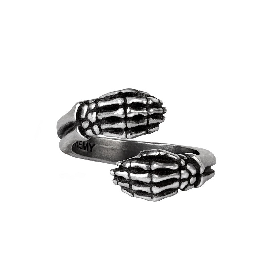 Alchemy Gothic Last Embrace Skeleton Wrap Ring R243