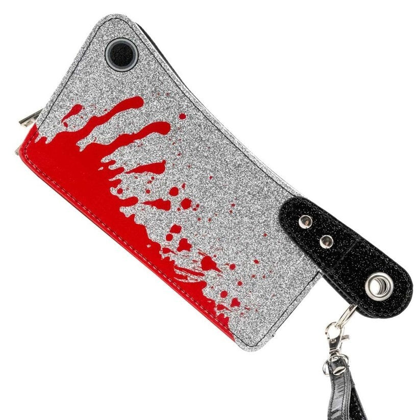 Kreepsville 666 Bloody Glitter Cleaver Clutch Purse Wallet Wristlet