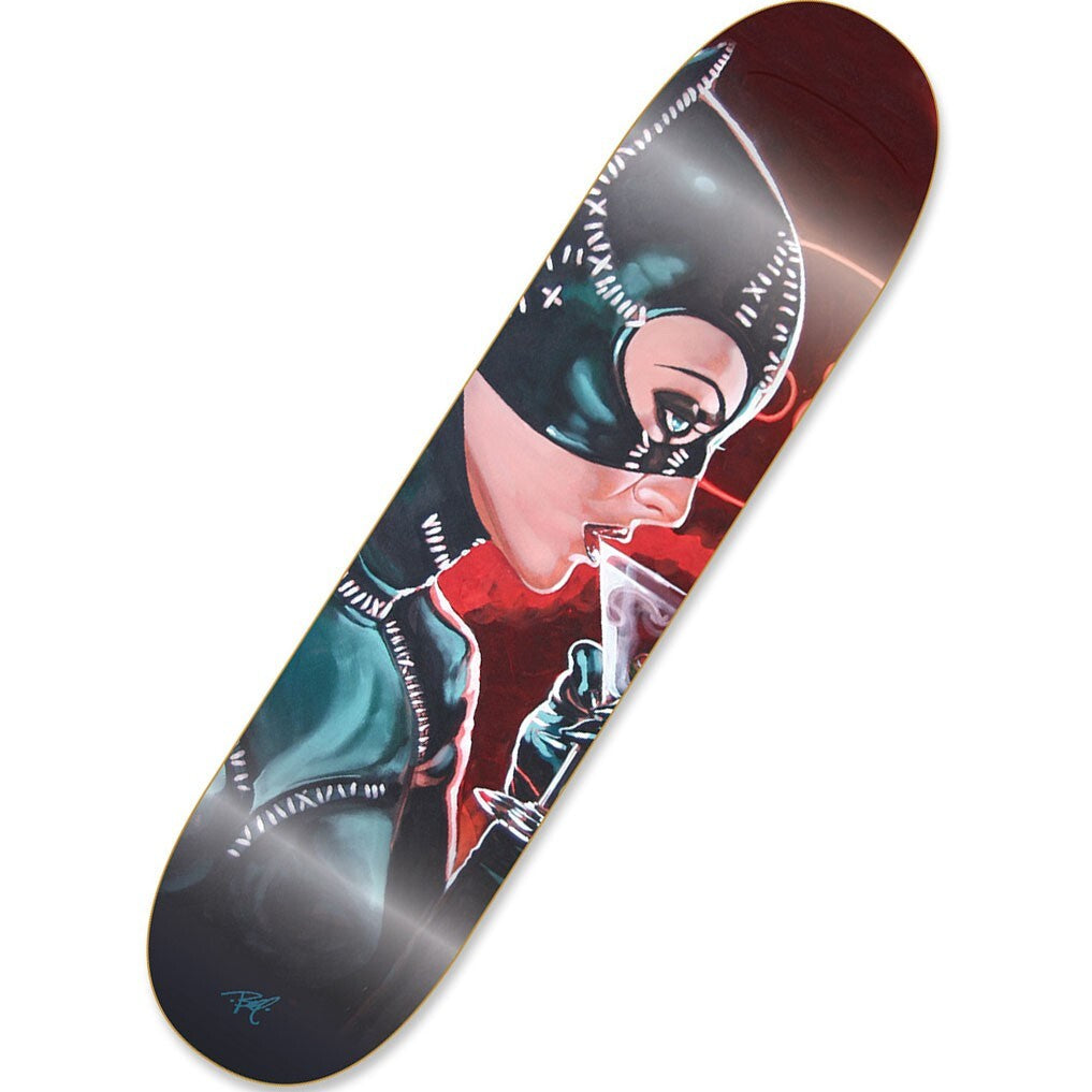 Lowbrow Art Kitty Cocktail Quality Skateboard Maple Skate Deck