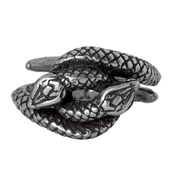 Alchemy Gothic Consprimus Double Snakes Ring R259