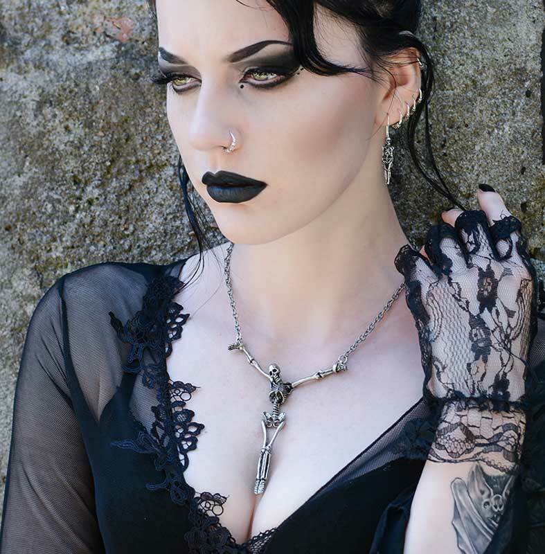 Alchemy Gothic Skeleton Dangling Earrings E9