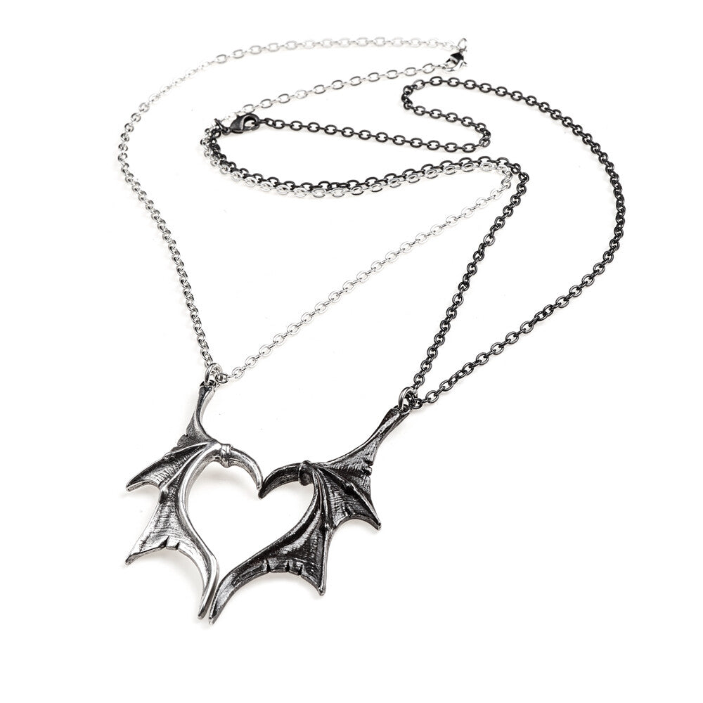 Alchemy Gothic Darkling Heart Pendant 2 in 1 Necklaces P851