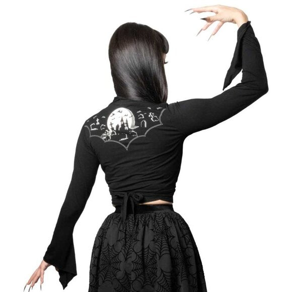 Kreepsville 666 Nighttime Cemetary LS Tie Top