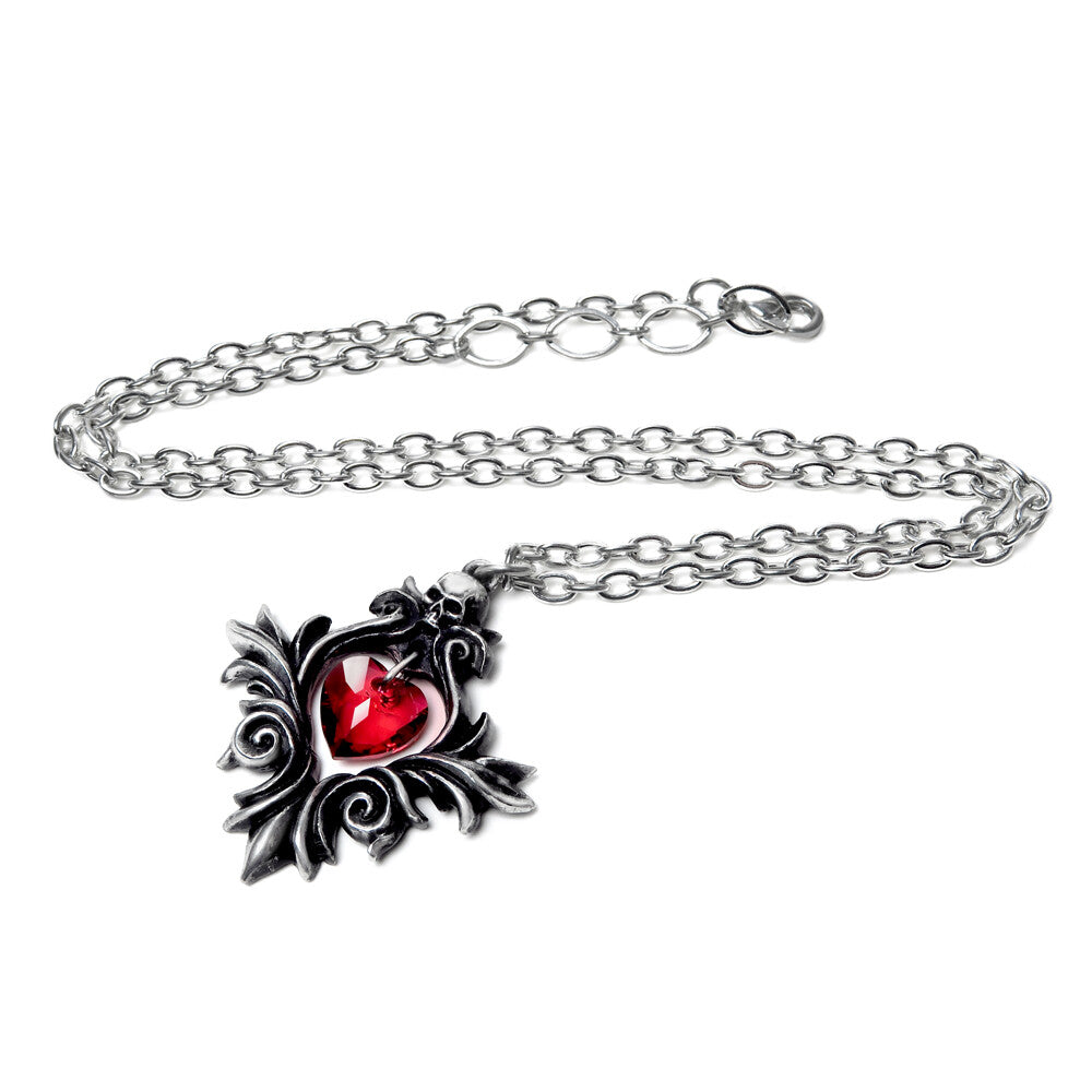 Alchemy Gothic Bouquet of Red Heart Love Pendant P905