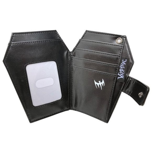 Kreepsville 666 Vampira in Mist Black Vegan Bifold Wallet