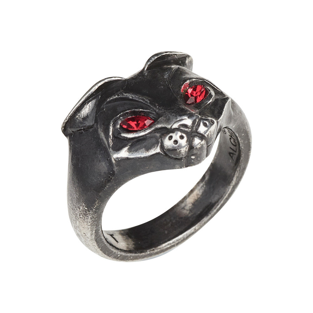 Alchemy Gothic Bastet Goddess of Sex Black Cat Ring R224