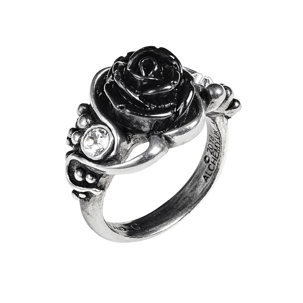 Alchemy Gothic Dionysus Bacchanal Black Rose Ring R223