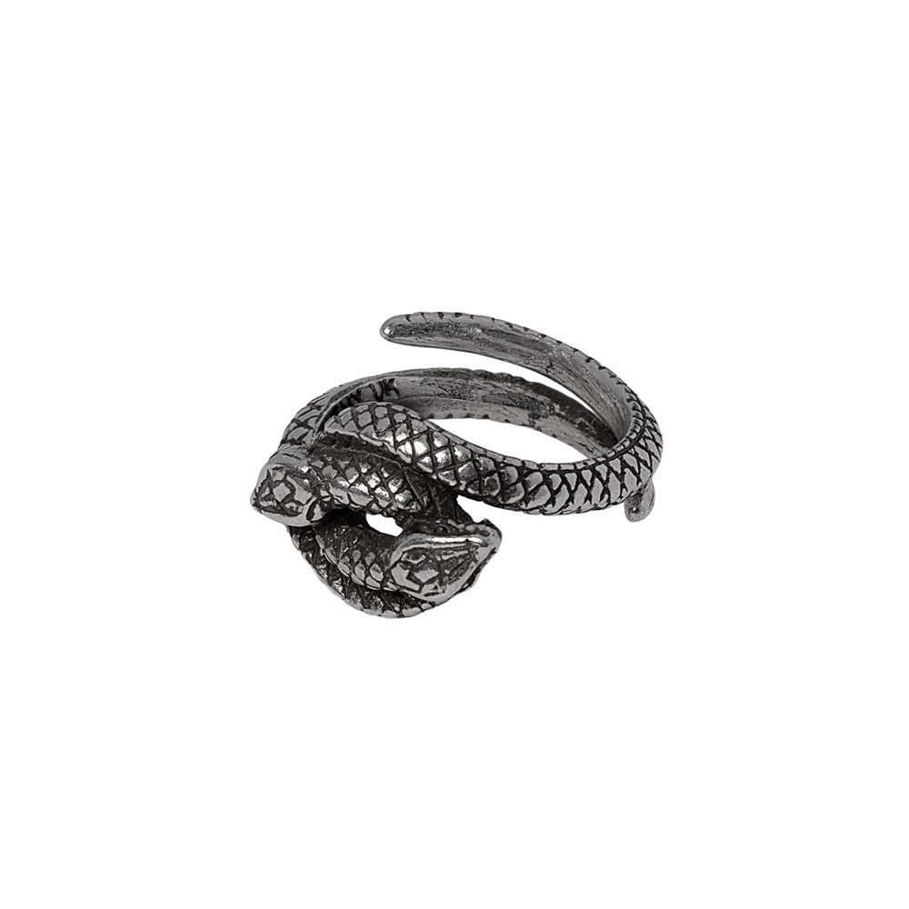 Alchemy Gothic Consprimus Double Snakes Ring R259