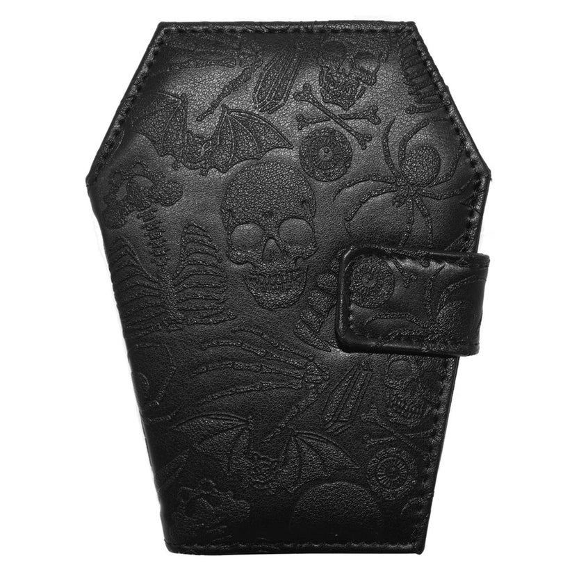 Kreepsville 666 Halloween Icons Coffin Black Bi-Fold Wallet