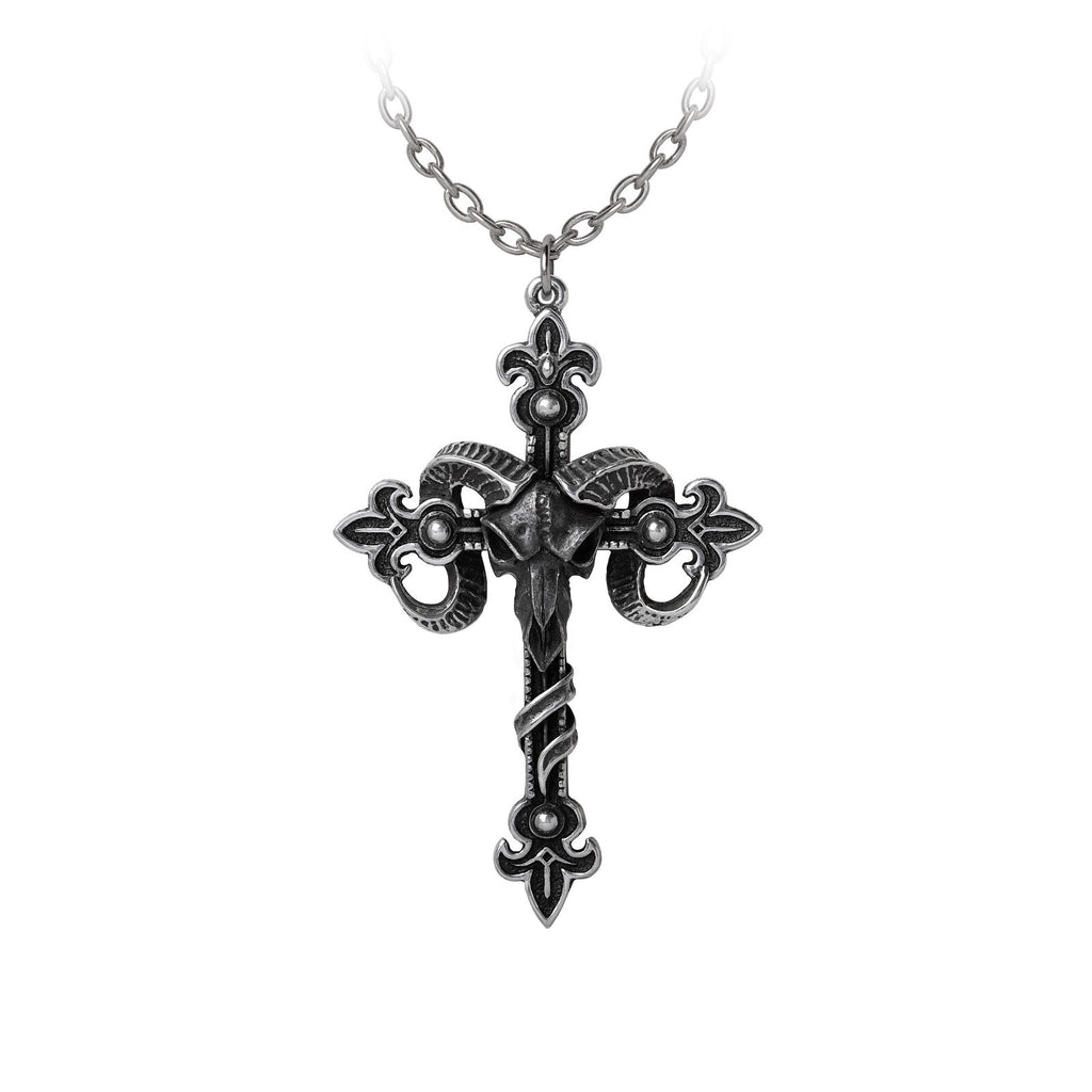 Alchemy Gothic Templar Cross of Baphomet Pendant P952