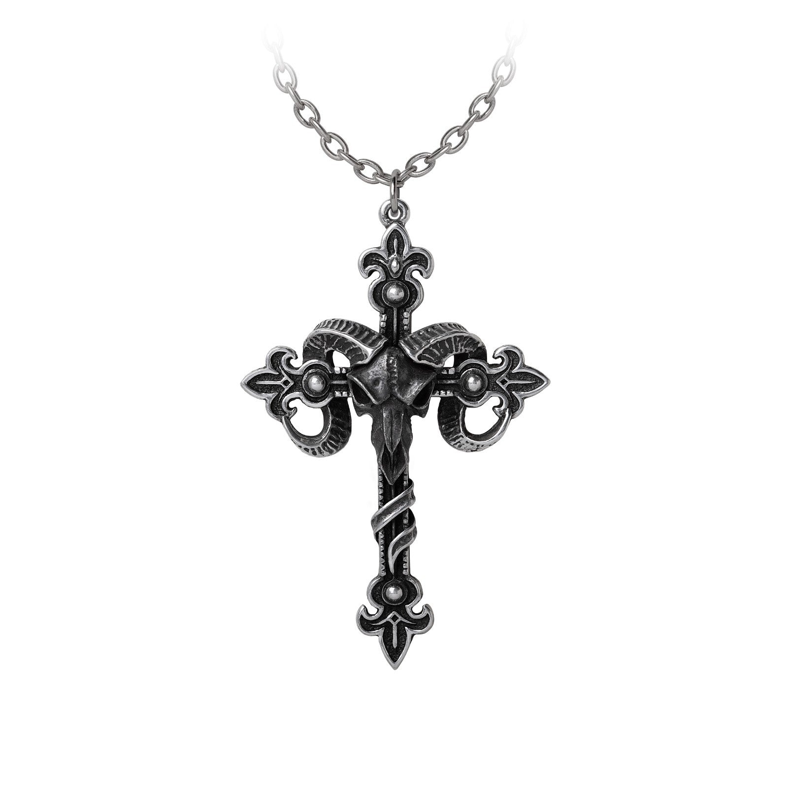Alchemy Gothic Templar Cross of Baphomet Pendant P952