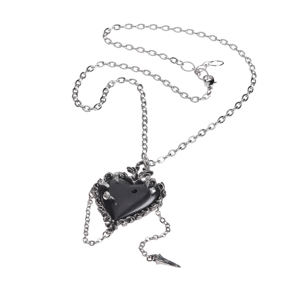 Necklace with a heart-shaped pendant on a white background