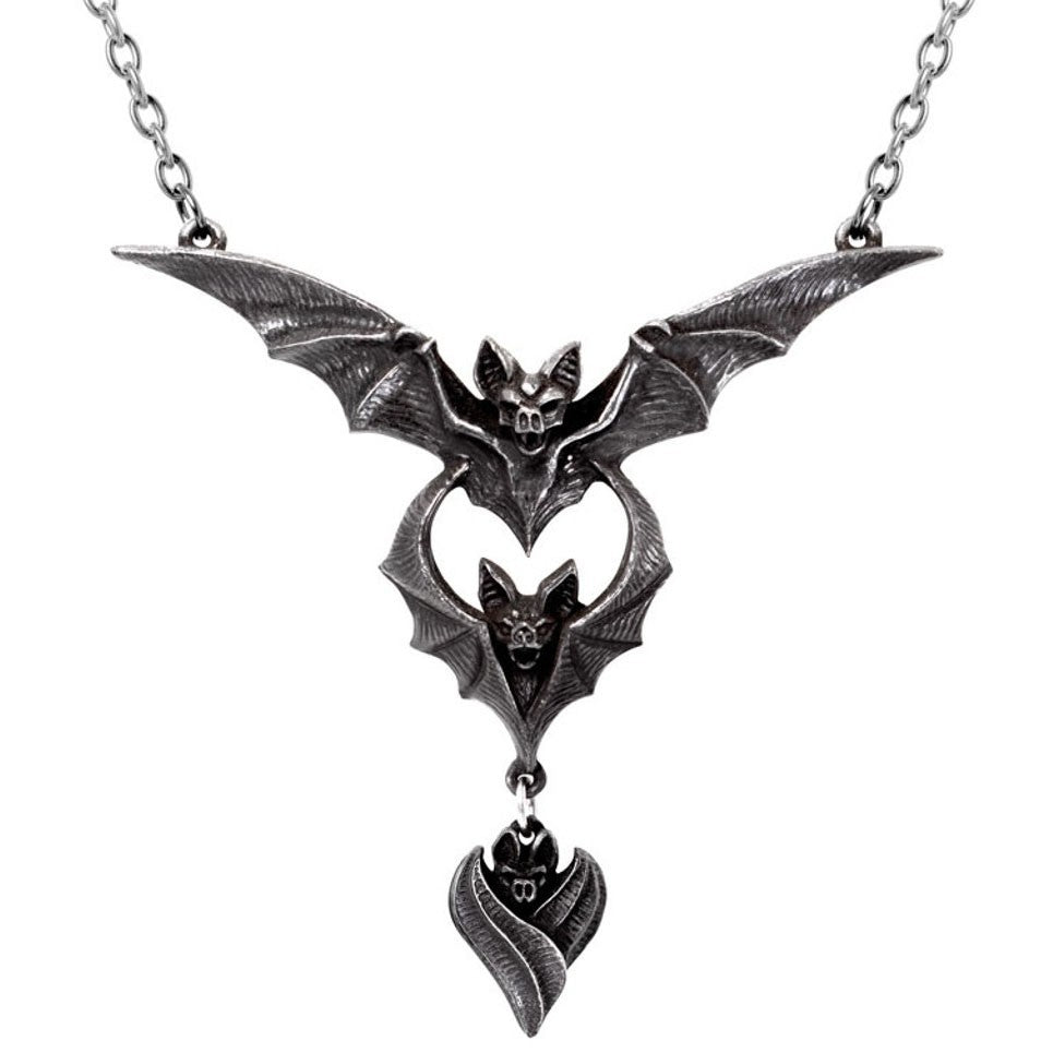 Alchemy Gothic Evil-ution 3 Bats Necklace P1003