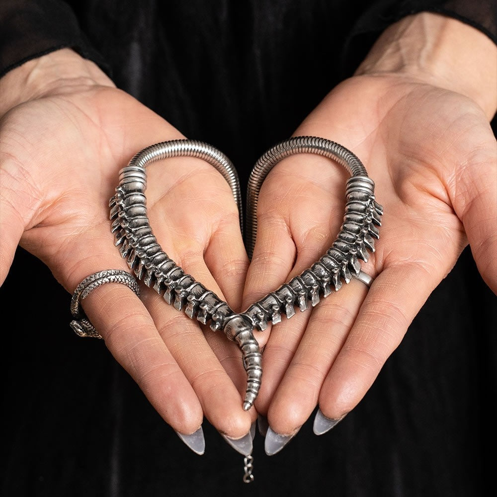 Alchemy Gothic Thoracic Spine Collar Necklace P1007