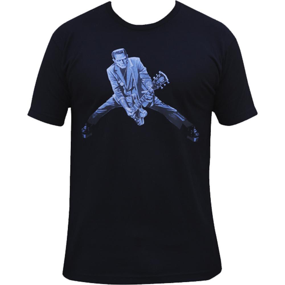 Lowbrow Art Rock N Roll Monster Frankenstein Black Tee