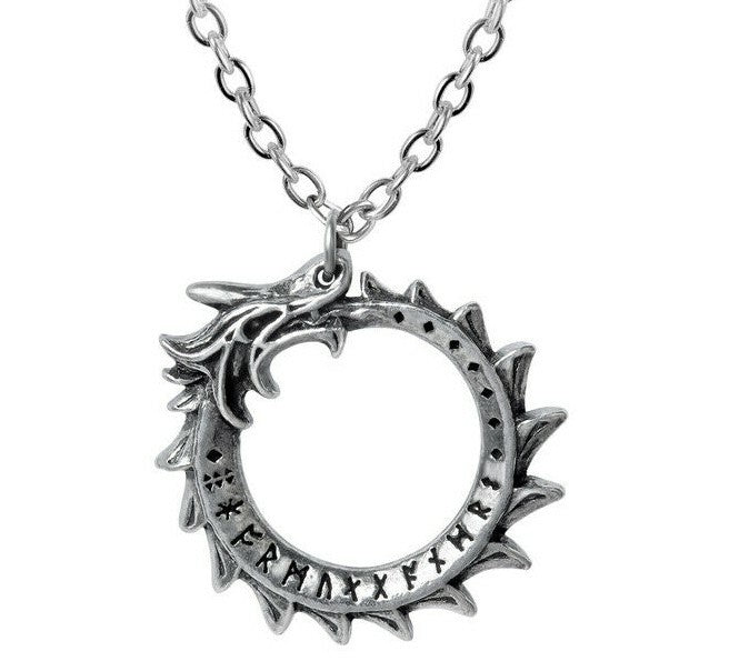 Alchemy Gothic Mini Jormungand dragon Pendant P918