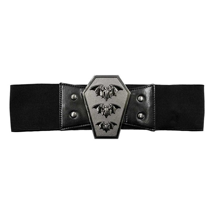 Kreepsville 666 Coffin Bat Buckle Elastic Waist Belt