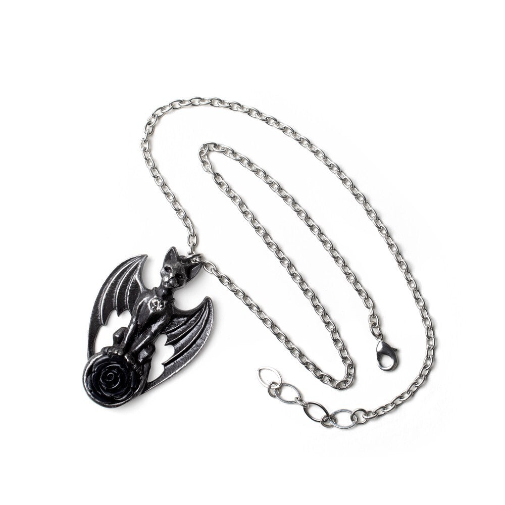Alchemy Gothic Guardian of Soma Winged Cat Pendant P925